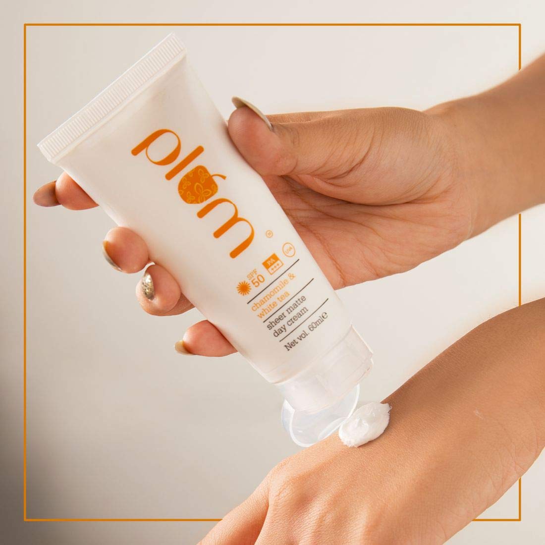 Plum Chamomile & White Tea Sheer Matte Day Cream SPF50 PA+++ | Lightweight Moisturizer | Broad Spectrum UVA/UVB Protection | For Normal to Combination Skin | 100% Vegan & Cruelty-Free | 60ml