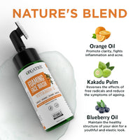 Orgatre Vitamin C Foaming Face Wash with Built-in Silicon Brush For Women & Men| Niacinamide Foaming cleanser for Acne prone Skin | | Vitamin C Face Wash |For Oily and dry Skin | 100 ml