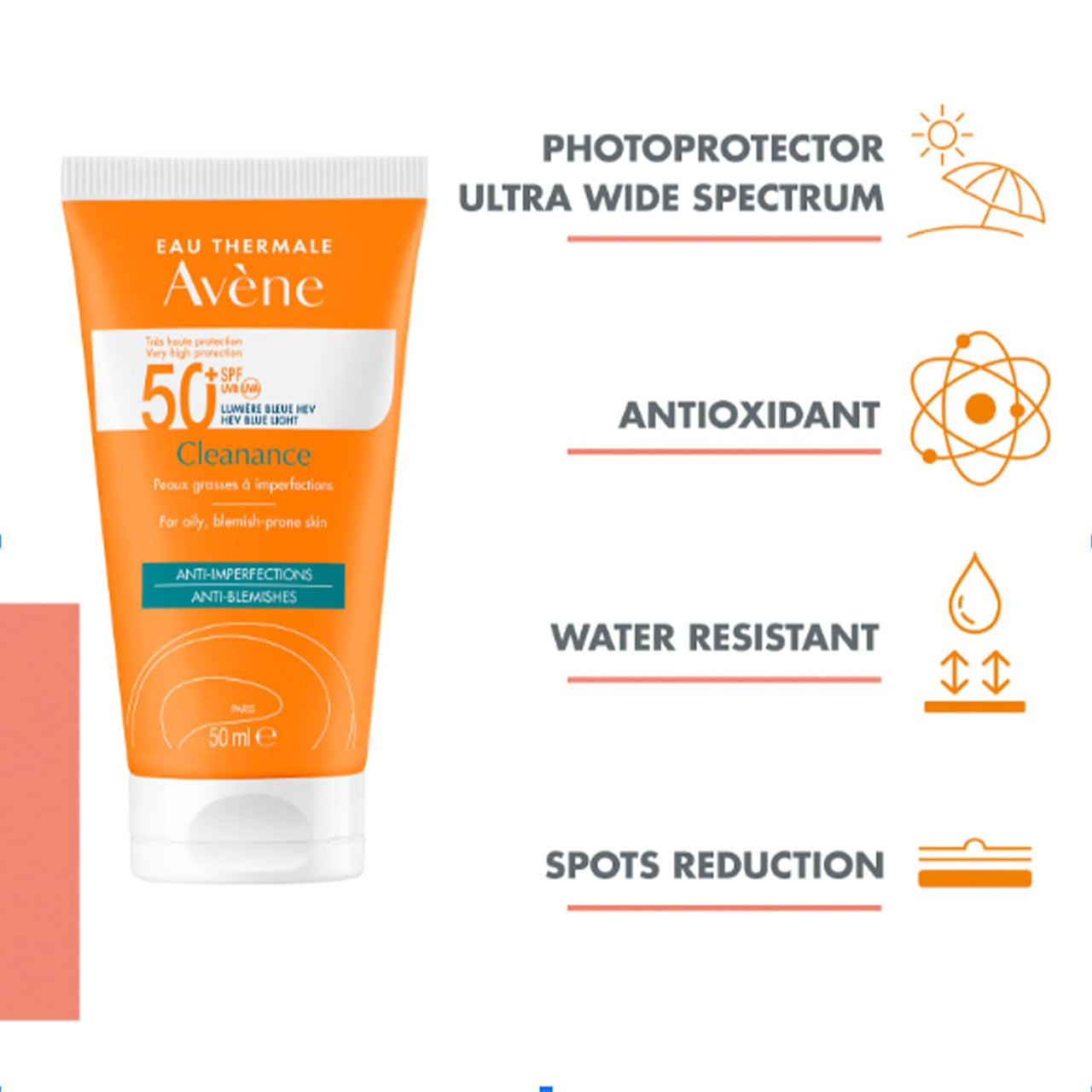 Avène Sun Cleanance Sunscreen SPF50+ 50ml
