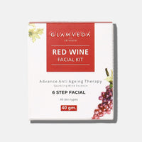 Glamveda Red Wine Advance Anti Ageing Facial kit Pack Of 2 | 6 Steps Facial Kit | 80 gm
