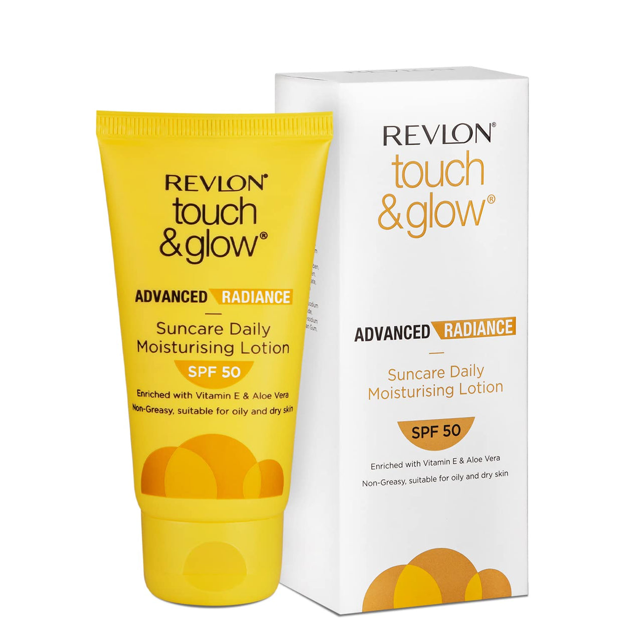 Revlon Touch & Glow Advanced Radiance Sun Care Daily Moisturizing Lotion Spf 50 (Prevent tanning and formation of black spots)