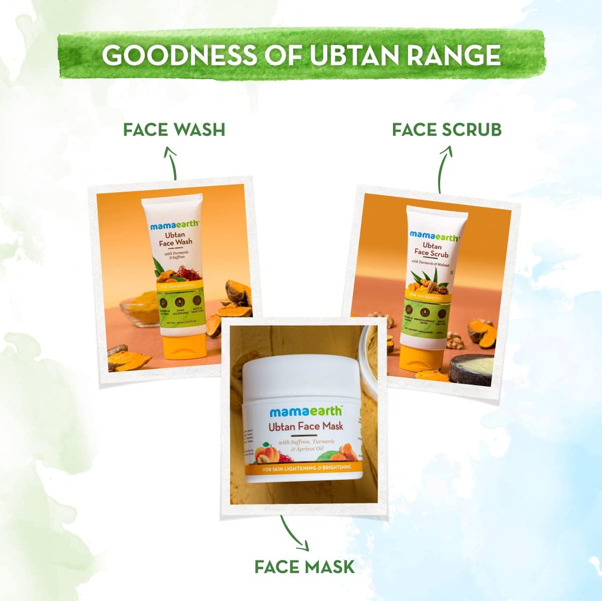 Mamaearth Bridal Facial Kit(Ubtan face Wash, Ubtan Face Mask & Ubtan Face Scrub Combo)
