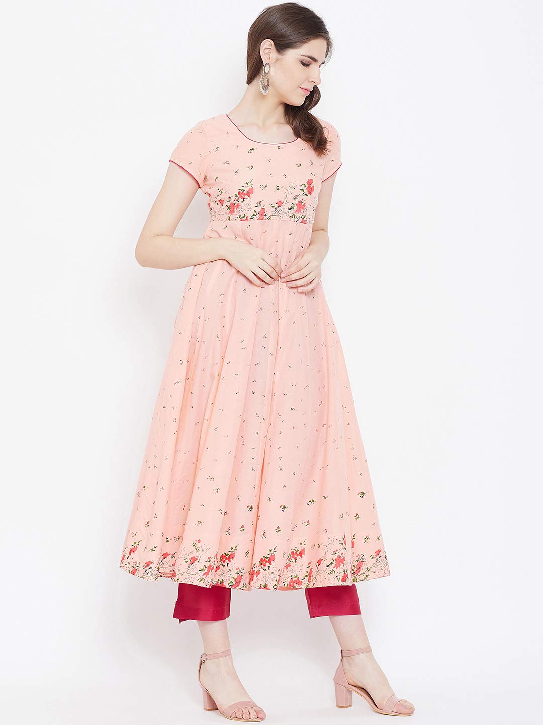 Poshak Hub Women's  Cotton Anarkali Kurta