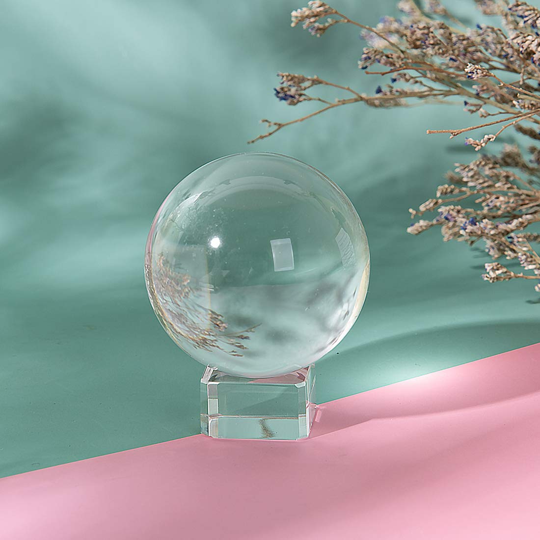 LONGWIN 40mm(1.6 inch) Solid Mini Fengshui Crystal Ball Healing Crystals(Clear) Clear