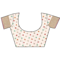 Divine International Trading Co Women's  Chanderi Saree With Blouse Piece