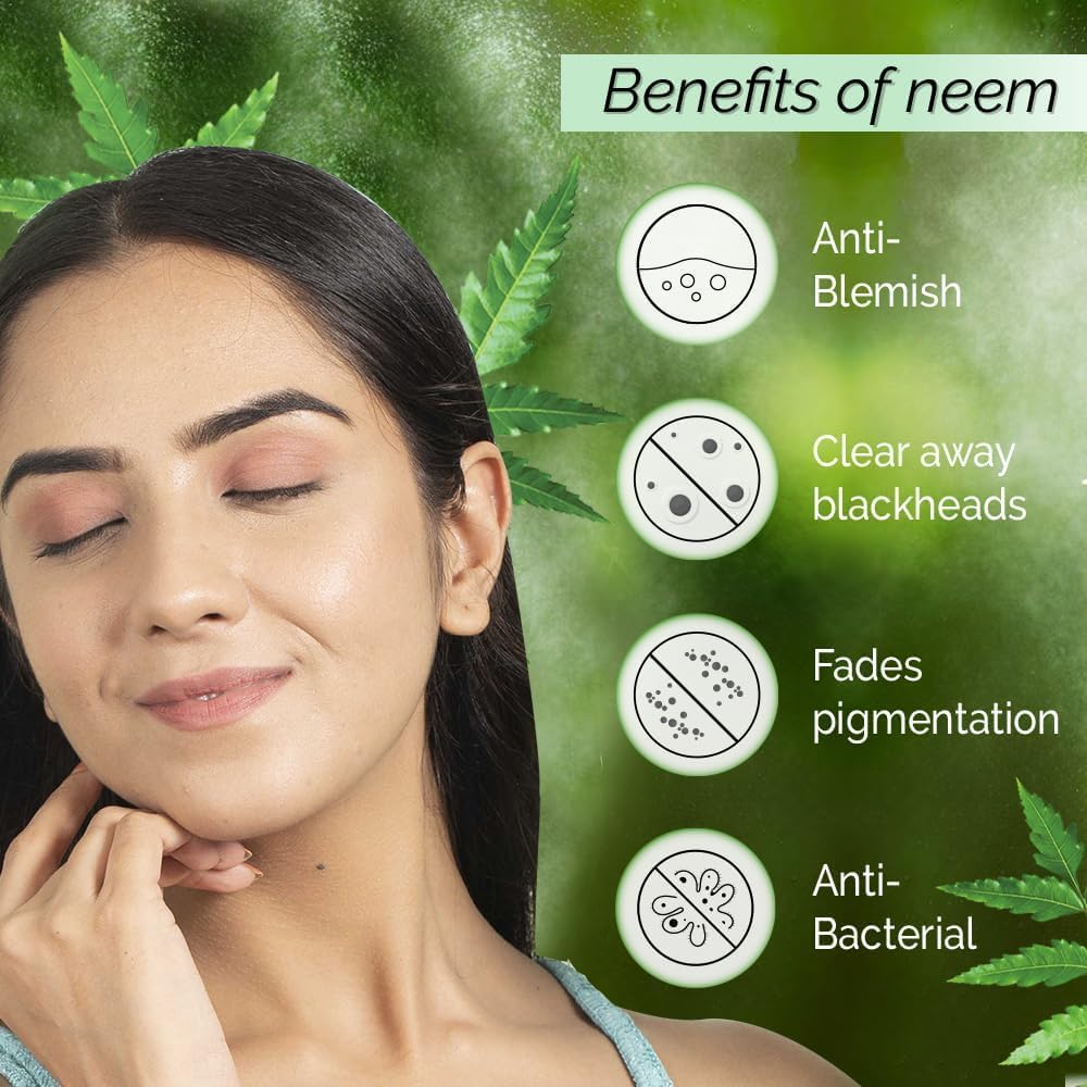 PYOURA Neem Skin Brightening Combo: Face Toner Mist Serum (100ml) + Neem Face Sheet Mask (Pack of 1), For Dark Spots & Pigmentation Care, Helps Even Skin Tone, Alcohol-Free, Natural & Ayurvedic