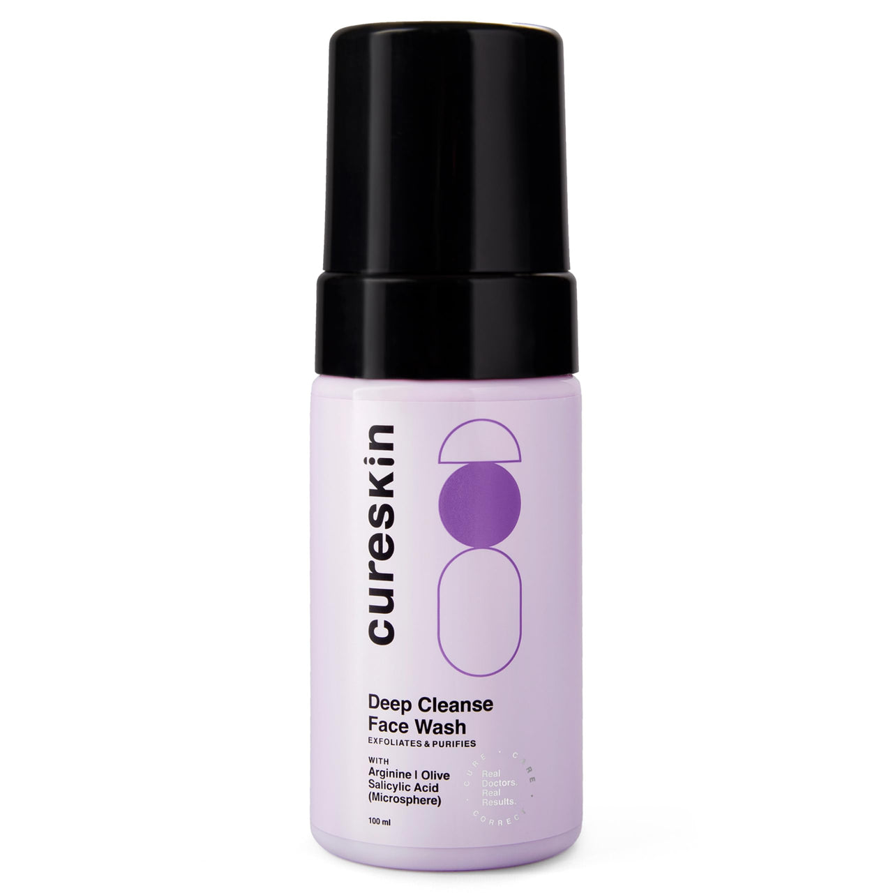 Cureskin Deep Cleanse Salicylic Acid Face Wash for Oily Skin | Salicylic Acid Foaming Face Wash for Men and Women, 100 ml (Deep Cleanse)