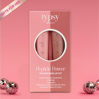 Typsy Beauty Pout & Polish Lip Balm Kit | Hydrating with Peptides & Collagen | Deep Moisture with Cooling Metal Applicator | Strawberry Cheesecake & Caramel Toffee Lip balm | 8ml