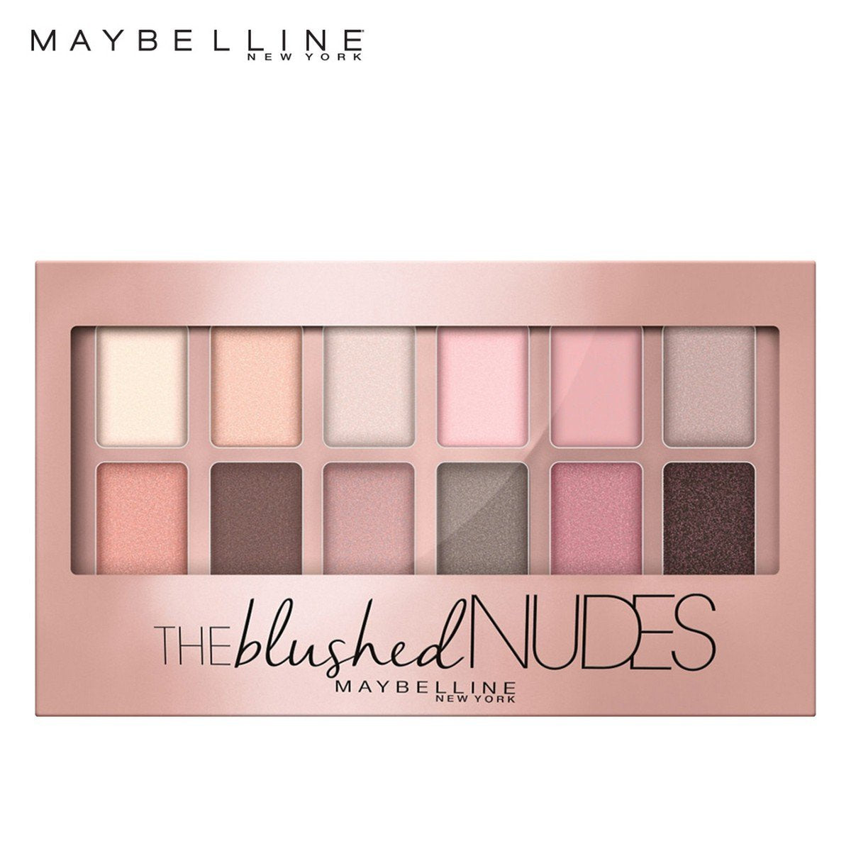 Maybelline New York The Blushed Nudes Palette Eyeshadow Powder, 9G And New York Lasting Drama Gel Eyeliner ,Blackest Black, 2.5G, Matte Finish