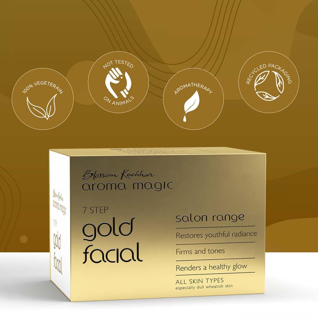 Aroma Magic Gold Facial Kit (Golden), Pack of 1