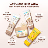 Mamaearth Rice Dewy Bright Face Pack with Rice Water & Niacinamide For Glass Skin 200g | DIY-like Texture | Gives Glass-Like Glow |Instant Brightness | Gel Cream Face Mask |Free From Harmful Chemicals
