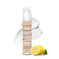 Glamveda Glutathione & Vitamin C Sunscreen SPF 50 Pa+++| Broad-spectrum Sunscreen with Advanced Blue Light Filter | UVA/UVB Protection | No White Cast, Water resistant & Non Sticky | 50gm