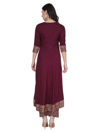 VASTRAMANIAA Women's  Rayon Kurta Palazzo Ethnic Set