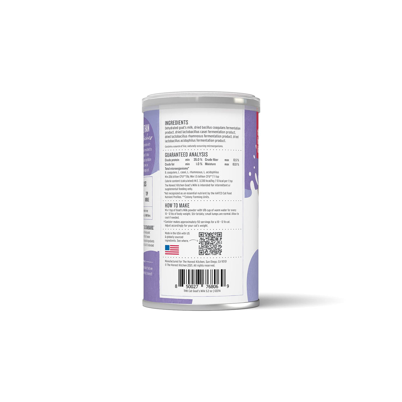 The Honest Kitchen Goat's  Milk with Probiotics for Cats, 5.2 oz