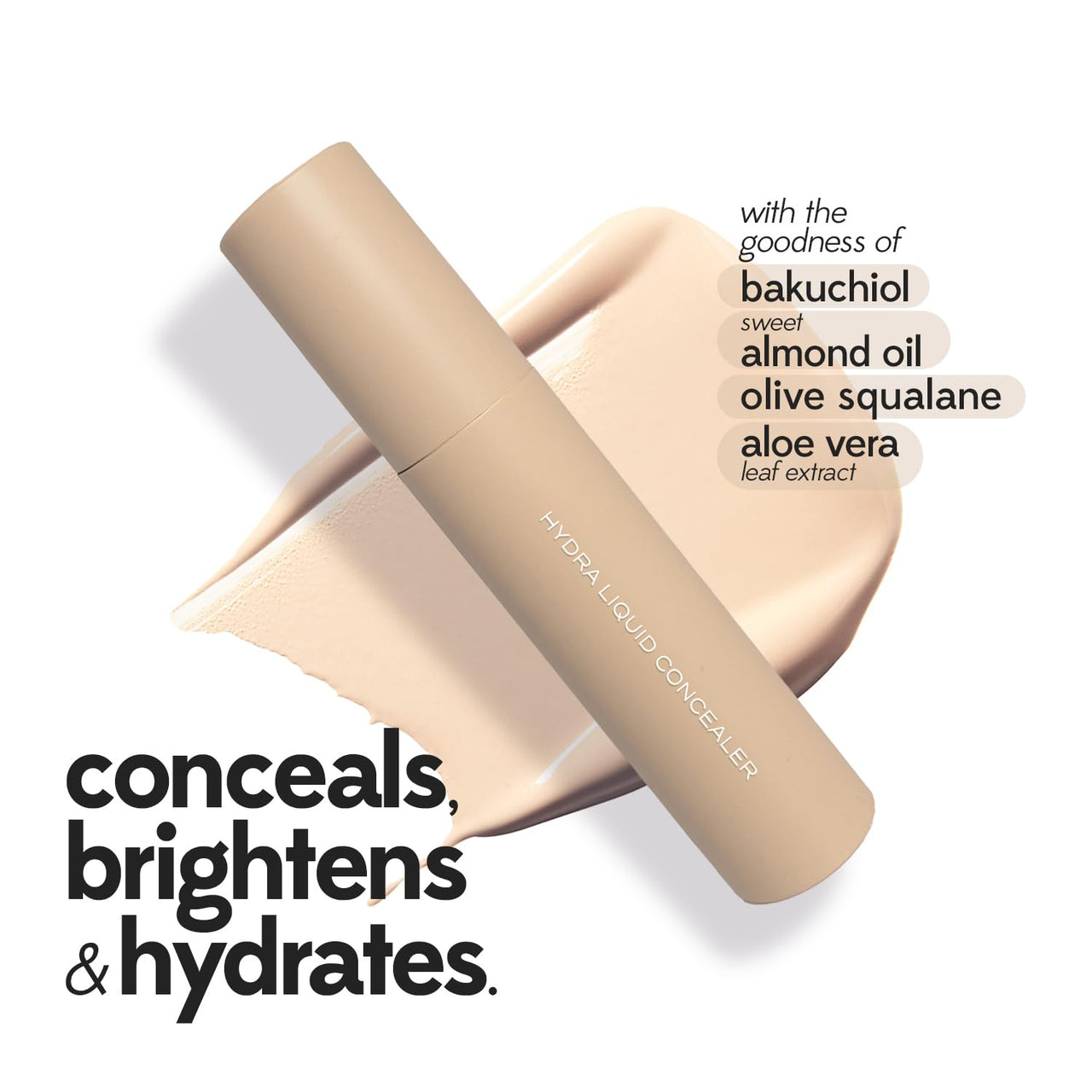 RUBY'S ORGANICS Liquid-Cream Concealer For Under-Eye Dark Circles & Pigmentation, Full Coverage, Cream With Bakuchiol, Easily Blendable, Highly Pigmented, Natural, All Indian Skin Types - HC2, 6.5Ml