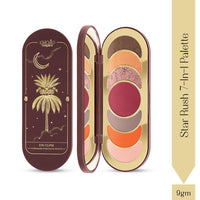 Lovechild Masaba Hyper-Blend Eyeshadow Palette,7-In-1 Matte & Shimmer Colors(Star Rush),Intense Pigment,Blendable,Infused With Vitamin E & Jojoba Oil,Travel Friendly Eye Makeup,11 G,Multicolour