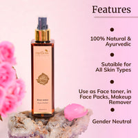 Mellow Herbal Rose Water Spray | 100% Pure Steam-Distilled Gulab Jal | Natural Toner & Hydrating Mist for Glowing Skin | Alcohol-Free, Paraben-Free & Ayush Certified | 200ml