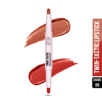 Shryoan 2-in-1 Twin-Tastic Lipstick | Soft Lip| Matte| Crayon | Long Lasting, Waterproof |Highly Pigmented Lipstick | Pack of 1 (Mud Cake)