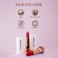 Just Herbs Matte Lipstick, Hydrating Nourishing and Liquid Waterproof Long Stay Relaxed Matte Bullet Lipsticks for Women 4.2 gm (Chilli Pepper)
