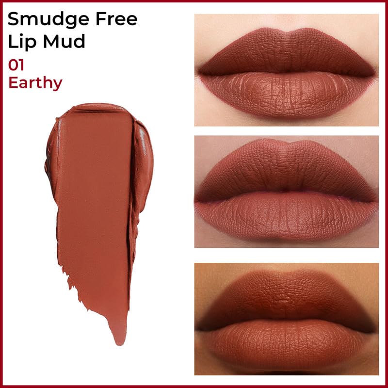 Insight Cosmetics Smudge Free Lip Mud|Ultra Matte Flawless Texture |smudge Proof |Water Proof |Long Lasting |Non Transferable |One Strock Application |Light Weight Formula (Cloudy, 3.5 gm)