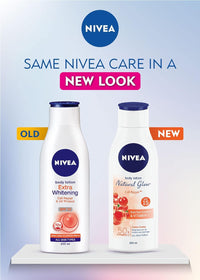 NIVEA Natural Glow Even Tone 400ml Body Lotion | 40 X Vitamin C & UV Protect for Summer Protection and Hydration |With Camu Camu & Acerola Cherry Extracts | For All Skin Types