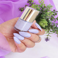 DeBelle Gel Creme Finish Nail Polish Blueberry Bliss (Light Lavender), 8 Ml - Enriched With Natural Seaweed Extract, Cruelty Free, Toxic Free