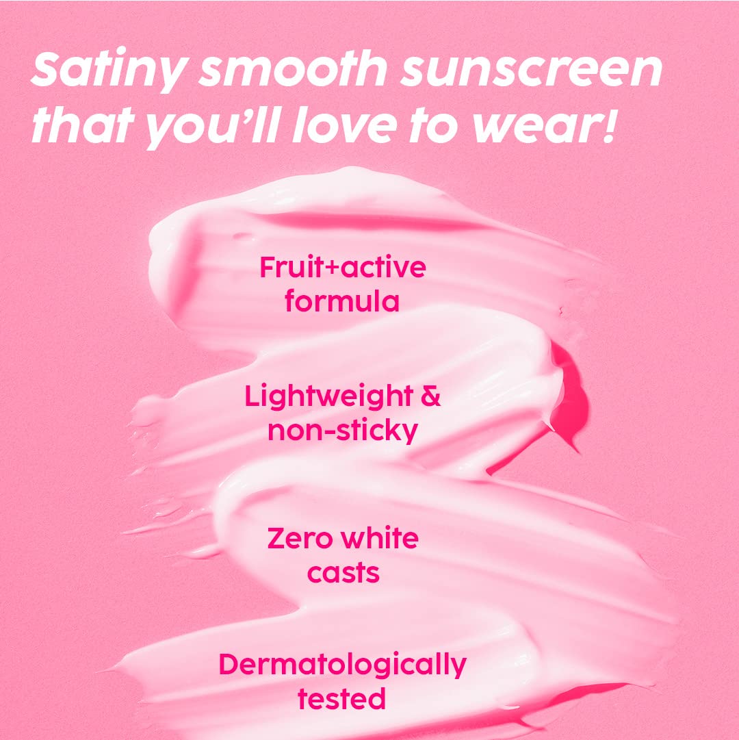 The Plant Fix Plix Spf 50+ Guava Glow Invisible Sunscreen For All Skin Type With Pa +++|For Uv A,Uv B&Blue Light Protection With Ceramides,Vitamin C&Hyaluronic Acid|No White Cast,Cruelty-Free|50 G