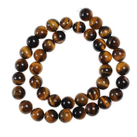 Natural Stone Beads 8mm Yellow Tiger Eye Gemstone Round Loose Beads Crystal Energy Stone Healing Power for Jewelry Making DIY,1 Strand 15