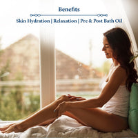 Blue Nectar Body Oil for Women & Men |Bath & Body Massage Oil with Ashwagandha & Natural Jasmine Oil | Plant Based Aromatherapy (8 Herbs, 200 ml)