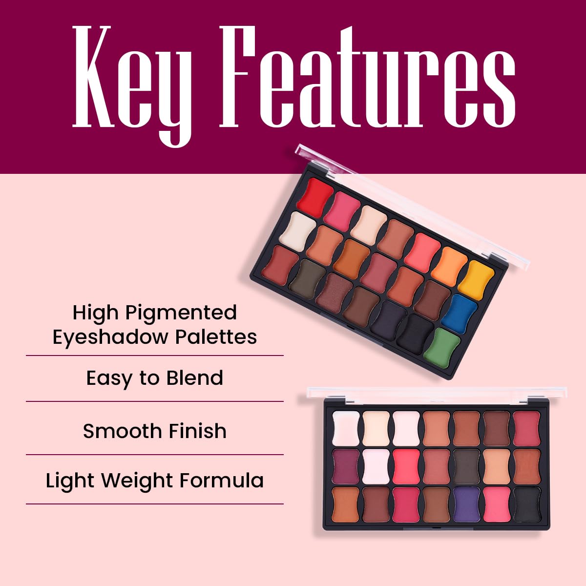 Shryoan Mix & Match Matte Eyeshadow Palette | Highly Pigmented, Easy to Blend, No Fallout, Long Wearing Easy to Blend (21g) (Shade-01)