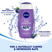 NIVEA Body Lotion 400ml & Powerfruit Shower Gel 250ml [Pack of 3]