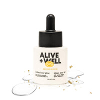 Alive & Well 24K Golden Hour Glow Facial Oil, with 24K Gold Flakes, Crafted By Dermatologists for Glowing Skin and Radiance, Boosts Collagen, Reduces Wrinkles and Fine Lines, for Men & Women - 30ml