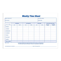 Adams Weekly Time Sheet, 1-Part, 5.5 x 8.5 Inches, Blue/White, 100 Sheets Per Pad, 2 Pack (9507ABF)
