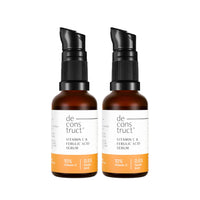 Deconstruct 10% Non-Irritating Vitamin C Face Serum | 10% Vitamin C + 0.5% Ferulic Acid | Water Based Serum Highly Stable Vitamin C Face Serum For Women And Men | 30 Ml Each, Pack Of 2