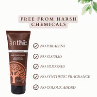 anthi: Anti-Hair Thinning Unscented Conditioner, Hair Thickening And Volume Boosting, Sulphate And Paraben Free, Plant-Origins Conditioner, 100 Ml,1 Count