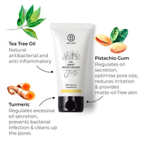Brillare Professional Oil Away Natural Moisturiser With Tea Tree and Turmeric, For Oily Acne Prone Skin, (50 ML) & Away Natural Face Wash With Tea Tree and Turmeric (100 ML) Combo