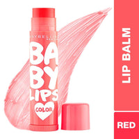 Maybelline New York Lip Balm, With SPF, Moisturises and Protects from the Sun, Pink Lolita & Baby Lips Cherry Kiss, Baby Lips, Pink, Red,(Pack of 4), 8g