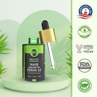 ORGATRE Hair Growth Serum 2.0-30ml | For Beard & Scalp | Reduces Hairfall & Thinning | 1.5% Aminexil, Redensyl, Anagain & Procapil | Hair Growth Serum for Men & Women