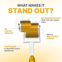 Sotrue Professional Derma Roller For Hair Growth 1 mm with 192 Stainless Steel Needles | Repairs Damaged Hair, Activates Hair Follicles | For Hair Fall & Hair Thickening | Reduces Acne Scars | Safe & Effective To Use