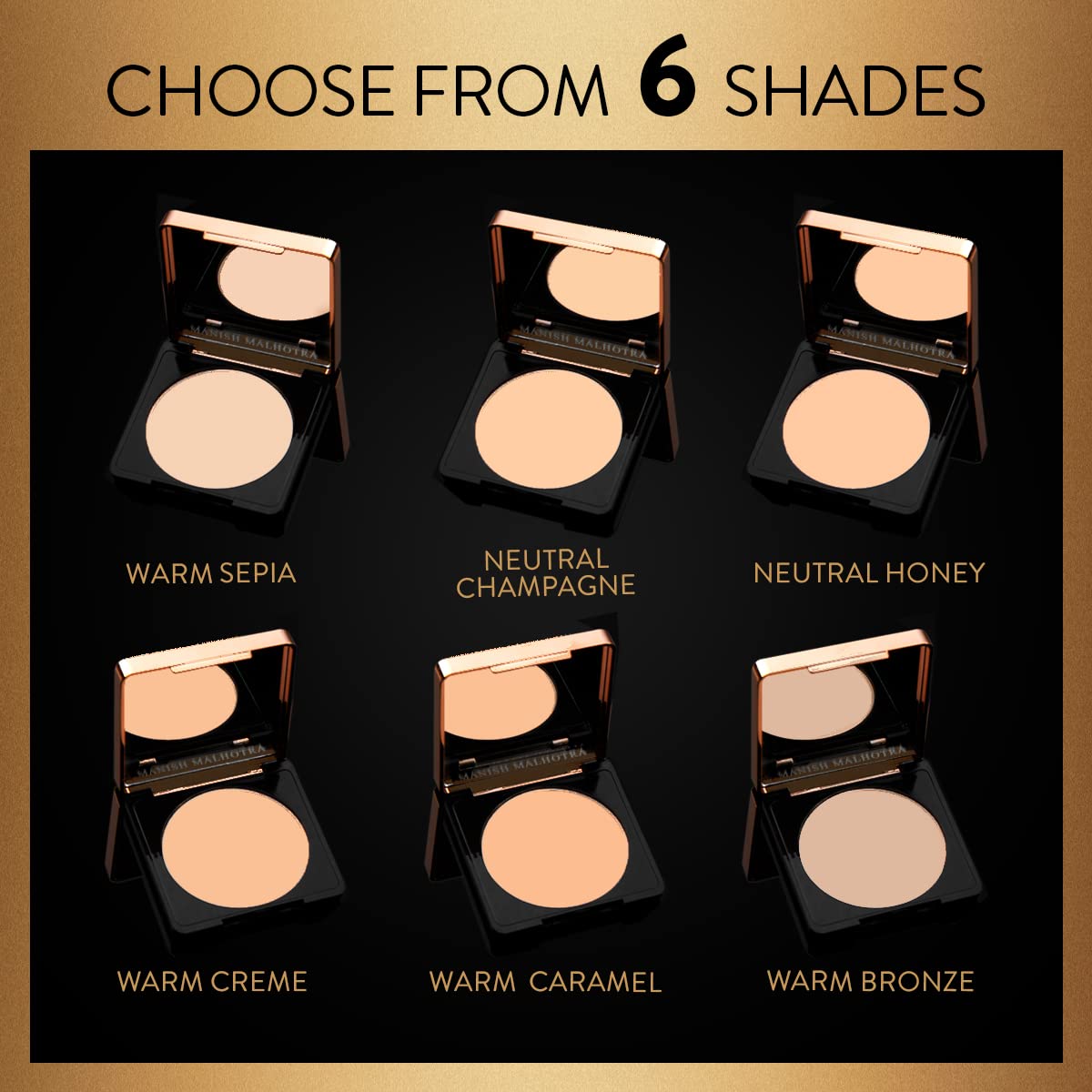 MyGlamm Manish Malhotra Beauty Skin Awakening Compact, Warm Crème,9gm | For Fair to Medium Skin | Medium Coverage Compact Powder With SPF 30 | Matte Finish, Water-Resistant, Anti -Shine