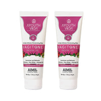 Ayouthveda Vagitone Vaginal Gel for Women | Prevents Dryness, Itchiness & Bad Odor| Enriched With Aloe Vera, Amla & Majhu Phal| Daily Intimate Moisturizing Gel (Pack Of 2-50g each)