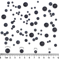 210pcs Natural Crystal Beads Stone Gemstone Round Energy Healing Loose Beads with Stretch Cord for Jewelry Making Bracelets Anklets (8mm 140pcs, Matte Black Onyx) 8mm 140pcs