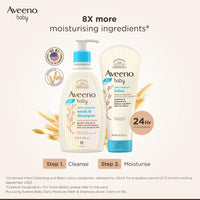 Aveeno Baby Daily Moisturizing Body Lotion | 24 Hour Protection for Sensitive Skin | Active Natural Oats Formula |Paraben Free, Fragrance Free | US Pediatrician Recommended, 532ml