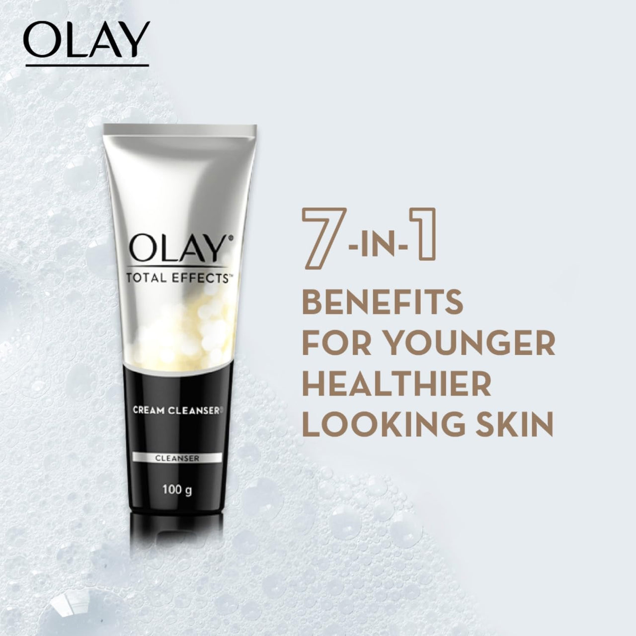 Olay Total Effects Foaming Cleanser | Face Wash | Fights 7 Signs of Ageing | With Niacinamide and Green Tea Extracts | Normal, Oily, Dry, Combination Skin | 100g