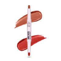 Shryoan 2-in-1 Twin-Tastic Lipstick | Soft Lip| Matte| Crayon | Long Lasting, Waterproof |Highly Pigmented Lipstick | Pack of 1 (Mud Cake)
