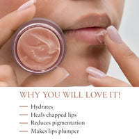 Just Herbs Ayurvedic Peach Lip Mask, Balm For Chapped,Dark & Dry Lips - Vegan Lip Mask For Men & Women 15gm