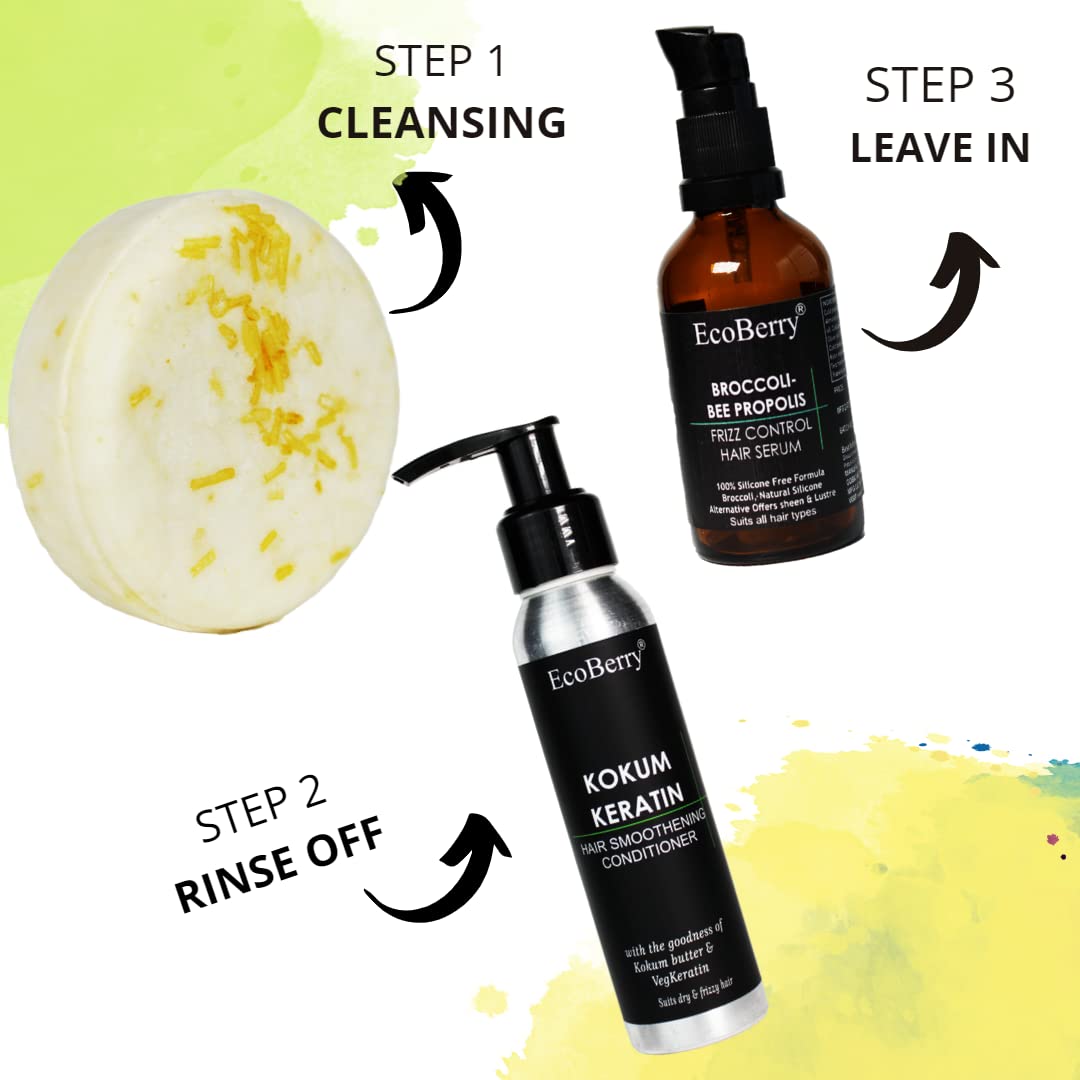 EcoBerry Murumuru Butter Shampoo Bar Enriched with Jasmine For Frizzy Hair, Dry Scalp, Conditions & Strengthens Hair Root, Frizz-free, Organic Ingredients, Sulfate & Paraben free, Vegan 70g