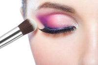 URBANMAC Premium Synthetic Kabuki Foundation Face Powder Blush Eyeshadow Brush Makeup Brush Kit with Blender Sponge and Brush Cleaner (10 pcs, Black/Silver)