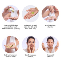 Brillare Rose Face Wash | Anti Ageing Skin | Sandalwood & Coconut Face Wash for Hydration| 15g & Brillare Neem Face Wash | for Acne & Pimples | with Bergamot for Clear Skin| 15g Combo