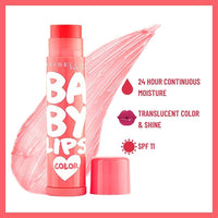 Maybelline New York Baby Lips Color Lip Balm SPF 11 - Cherry Kiss (4g) (PACK OF 2)